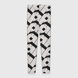 Леггинсы женские Три буквы: чёрные, цвет: 3D-принт