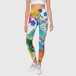 Леггинсы женские Краски футбола, цвет: 3D-принт — фото 2