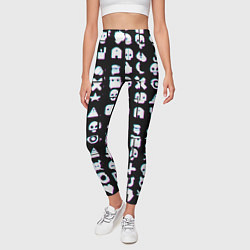 Леггинсы женские Любовь смерть и роботы глитч, цвет: 3D-принт — фото 2