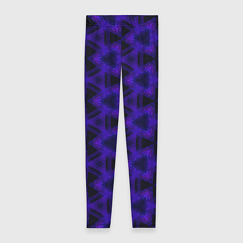 Женские легинсы Мерцающие треугольники индиго / 3D-принт – фото 1
