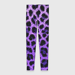 Женские легинсы Леопардовый фиолетовый