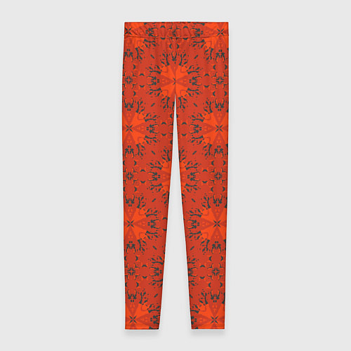 Женские легинсы Цветочно-геометрический яркий калейдоскоп / 3D-принт – фото 1