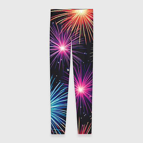 Женские легинсы Стилизованный праздничный салют / 3D-принт – фото 1