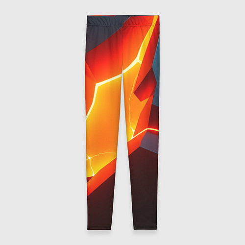 Женские легинсы Neon orange / 3D-принт – фото 1
