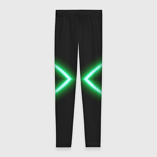 Женские легинсы Neon green lines / 3D-принт – фото 1