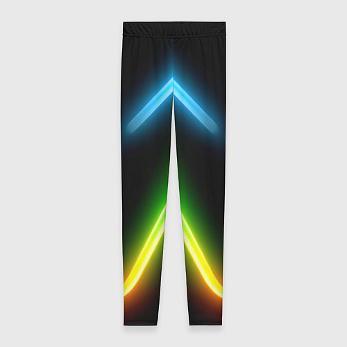 Женские легинсы Neon multicolored lines / 3D-принт – фото 1