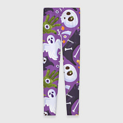 Леггинсы женские Черепки и призраки, цвет: 3D-принт