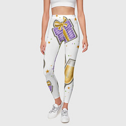 Леггинсы женские Новогодний вайб, цвет: 3D-принт — фото 2