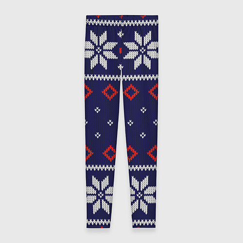 Женские легинсы Вязаный новогодний узор / 3D-принт – фото 1