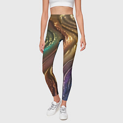 Леггинсы женские Сморщенные складочки жидкости, цвет: 3D-принт — фото 2