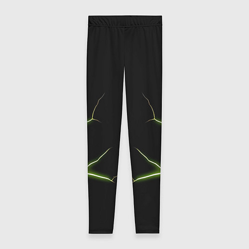 Женские легинсы Color green black / 3D-принт – фото 1