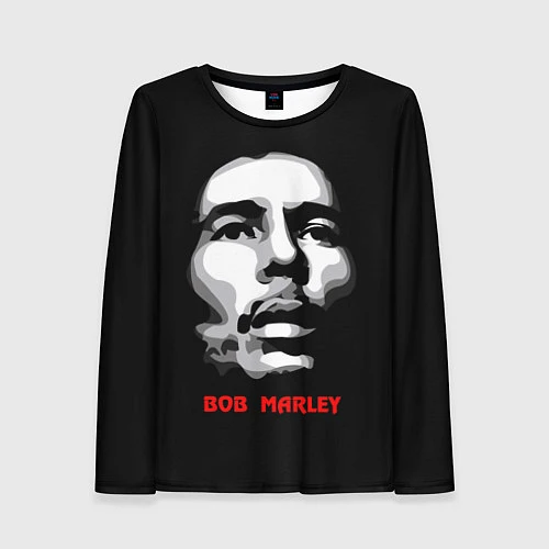 Женский лонгслив Bob Marley Face / 3D-принт – фото 1