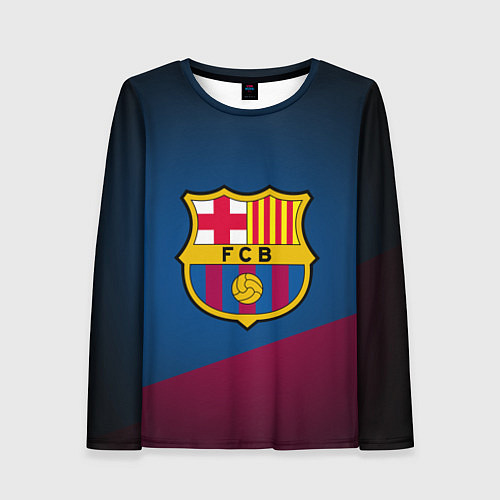 Женский лонгслив FCB Barcelona / 3D-принт – фото 1