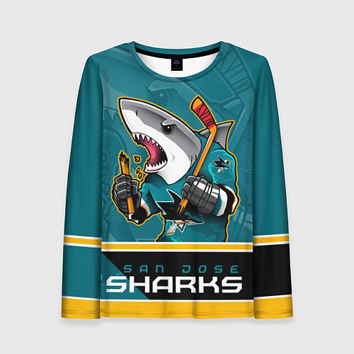 Женский лонгслив San Jose Sharks / 3D-принт – фото 1