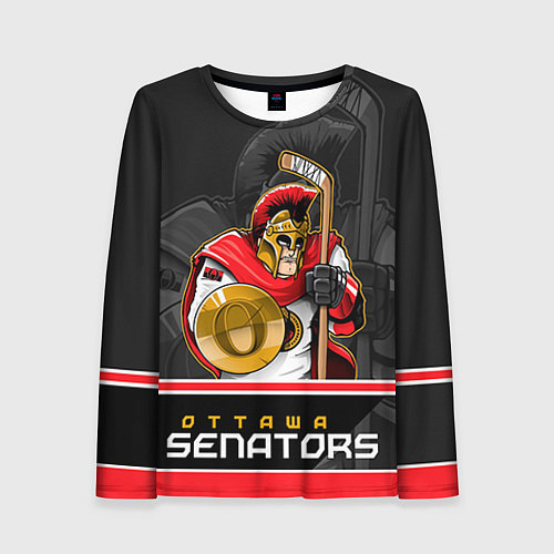 Женский лонгслив Ottawa Senators / 3D-принт – фото 1