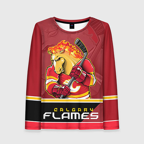 Женский лонгслив Calgary Flames / 3D-принт – фото 1