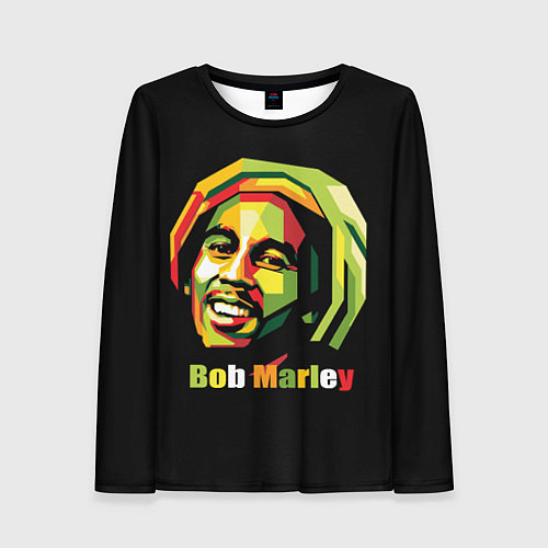 Женский лонгслив Bob Marley Smile / 3D-принт – фото 1