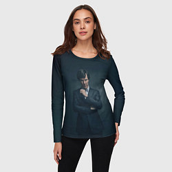Лонгслив женский Шерлок в костюме, цвет: 3D-принт — фото 2