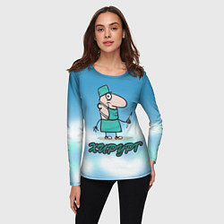 Лонгслив женский Хирург, цвет: 3D-принт — фото 2