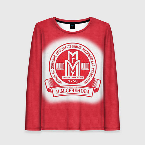 Женский лонгслив ПМГМУ / 3D-принт – фото 1