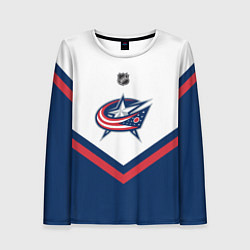 Лонгслив женский NHL: Columbus Blue Jackets, цвет: 3D-принт