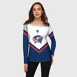 Лонгслив женский NHL: Columbus Blue Jackets, цвет: 3D-принт — фото 2