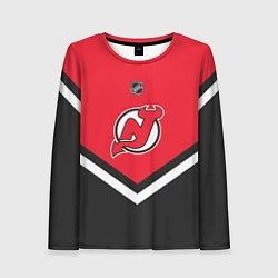 Лонгслив женский NHL: New Jersey Devils, цвет: 3D-принт