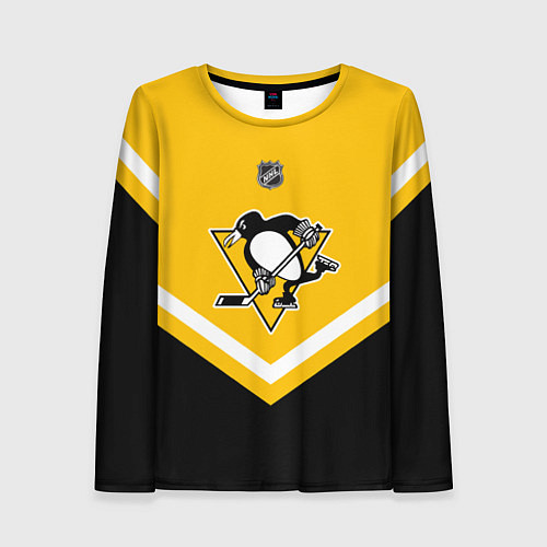 Женский лонгслив NHL: Pittsburgh Penguins / 3D-принт – фото 1
