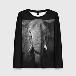 Лонгслив женский Взгляд слона, цвет: 3D-принт