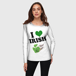 Лонгслив женский Ireland, I love Irish, цвет: 3D-принт — фото 2