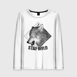 Лонгслив женский Stay Wild, цвет: 3D-принт
