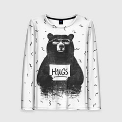 Лонгслив женский Bear Hugs, цвет: 3D-принт