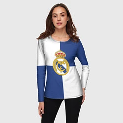 Лонгслив женский Real Madrid: Blue style, цвет: 3D-принт — фото 2