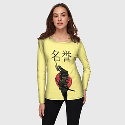 Лонгслив женский Японский самурай (честь), цвет: 3D-принт — фото 2