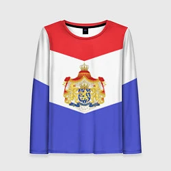 Лонгслив женский Флаг и герб Голландии, цвет: 3D-принт