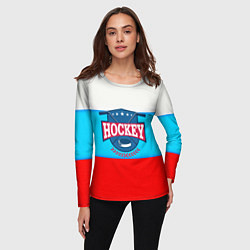 Лонгслив женский Hockey Russia, цвет: 3D-принт — фото 2