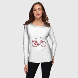Лонгслив женский Велосипед, цвет: 3D-принт — фото 2