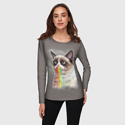 Лонгслив женский Grumpy Cat, цвет: 3D-принт — фото 2