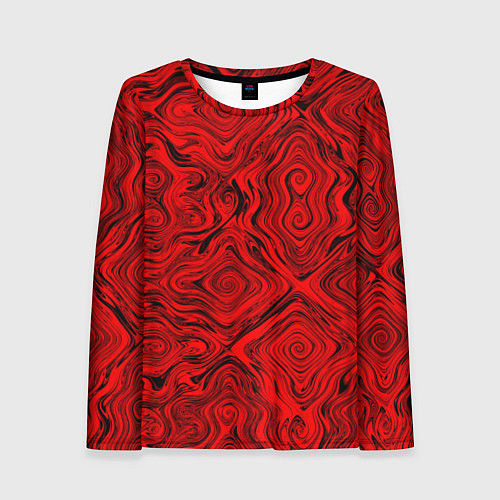 Женский лонгслив Tie-Dye red / 3D-принт – фото 1
