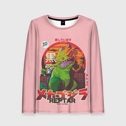 Лонгслив женский Godzilla Reptar, цвет: 3D-принт