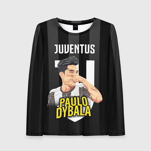 Женский лонгслив FC Juventus: Paulo Dybala / 3D-принт – фото 1