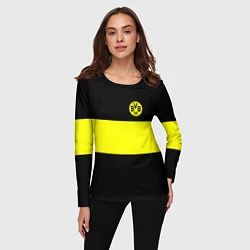 Лонгслив женский Borussia 2018 Black and Yellow, цвет: 3D-принт — фото 2