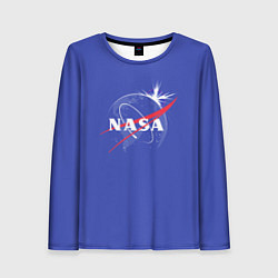 Лонгслив женский NASA: Blue Space, цвет: 3D-принт