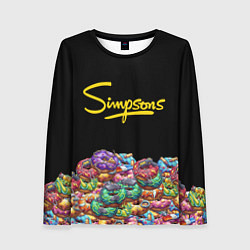 Лонгслив женский Simpsons Donuts, цвет: 3D-принт