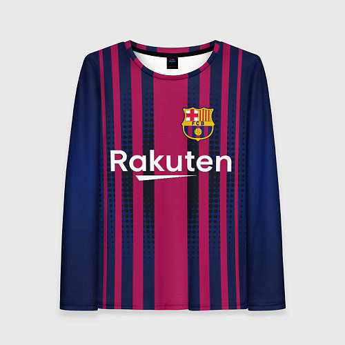 Женский лонгслив FC Barcelona: Rakuten / 3D-принт – фото 1