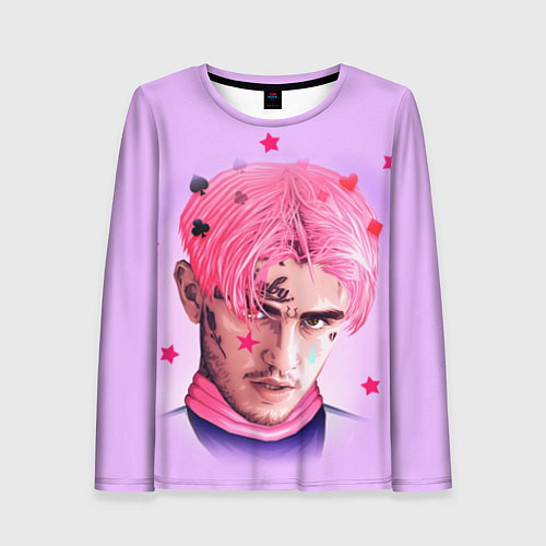 Женский лонгслив Lil Peep: Pink Edition / 3D-принт – фото 1