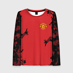 Лонгслив женский FC Manchester United: Red Original, цвет: 3D-принт