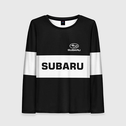 Женский лонгслив Subaru: Black Sport / 3D-принт – фото 1