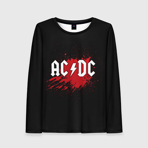 Женский лонгслив AC/DC: Red Spot / 3D-принт – фото 1