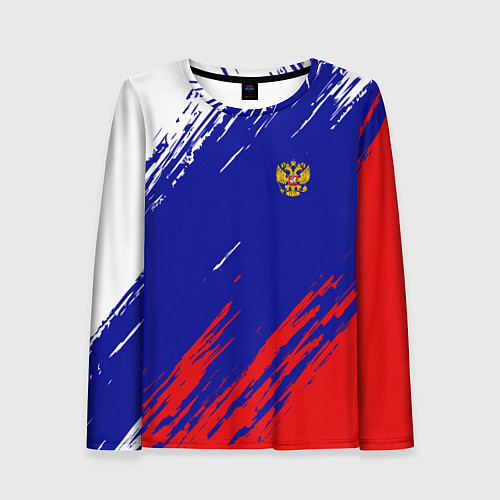 Женский лонгслив RUSSIA SPORT / 3D-принт – фото 1